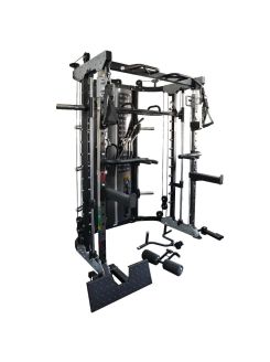 G12™ All-In-One Trainer - Polia Dupla (2 x 90.5 kg), Smith Machine, Multipower, Rack e Prensa de Pernas